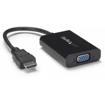 Startech StarTech.com HDMI to VGA Video Adapter with Audio for Laptop/Ultrabook - Videokonverter - Schwarz