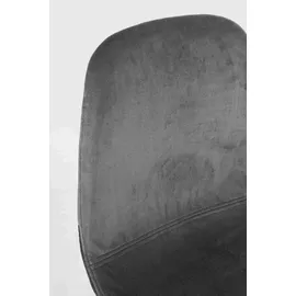 BIZZOTTO Barhocker Irelia 2er-Set aus Samt, modern, gepolstert, Dunkelgrau, Metallgestell, für Dein Zuhause