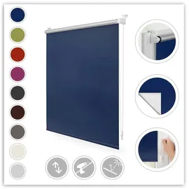 Lichtblick Thermo-Rollo Klemmfix 55 x 150 cm blau