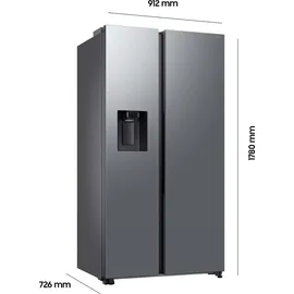Samsung RS70F66KBTEF Side-by-Side (634 l, 1784 mm hoch, Edelstahl)