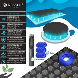 Kesser Solarabdeckplane schwarz 366 cm