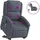 vidaXL Massagesessel mit Aufstehhilfe Samt 144,5 x 82 x 0 cm Dunkelgrau elektrisch