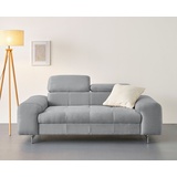 Cotta 2-Sitzer »Chef«, 2-Sitzer mit eleganter Steppung, Bodenfreiheit 12,5 cm grau