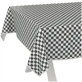 ANRO Wachstuchtischdecke abwaschbar Karo 120 x 140 cm Grau