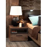 Forte Nachtschrank Jacky 52 x 40,8 x 41,3 cm Braun