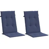 vidaXL Palettenkissen 2 St. 40 x 40 x 5 cm Marineblau