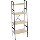 Tectake tectake® Leiterregal, Liverpool 61,5 x 36,5 x 150 cm