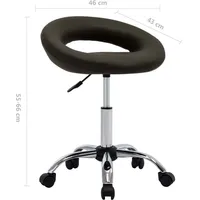 VidaXL Arbeitshocker auf Rollen Braun Kunstleder