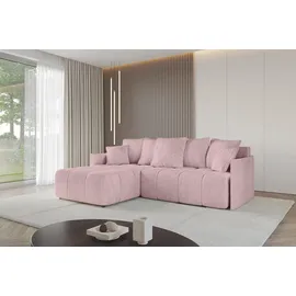 altdecor Ecksofa LONLI-L Cord 2-Sitzer Rosa