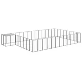 vidaXL Hundezwinger 7,7 m x 4,4 m x 1,1 m Stahl Schwarz