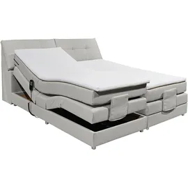 ed exciting design Boxspringbett 180 x 200 cm H2 Silber