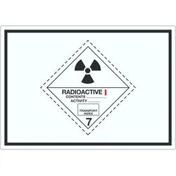 Aufkleber radioaktive Stoffe Symbol Radioactive I-WEISS A0 (841x1189mm)