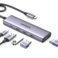 UGREEN 5in1 USB-C - USB-C PD / HDMI / 3x USB-A 3.0 - Grau