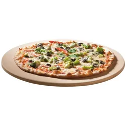 CHEFGASTRO BBQ Pizzastein | für Gasgrill, Holzkohlegrills, Smoker & Backofen | Rund | Ø 36,5cm