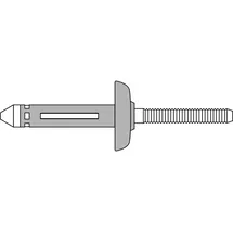 Gesipa BULB-TITE Blindniete Alu/Alu Grosskopf 7,7 x 27,7 K 19 EPDM
