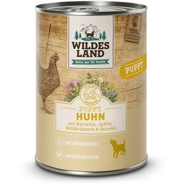 Wildes Land Classic Puppy Huhn mit Karotte, Apfel und Wildkräutern 6 x 400 g