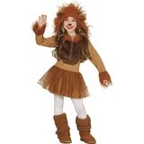 Fiestas Guirca | Löwin Kostüm für Kinder (3-4 Jahre) - Kapuze, Schwanz und Kleid - Tierkostüme für Halloween, Karneval und Kostümpartys - Ideal für Mädchen - Braun