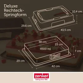 Zenker Springform "Deluxe" in Schwarz - (L)43 x (B)29,5 cm antihaftbeschichtet, Backen, Backformen, Springformen