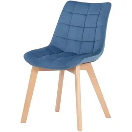 CLP Esszimmerstuhl Passaic Samt blau
