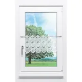 Plauener Spitze® Scheibengardine Blumenspitze (1 St), transparent, HxB 32x136.5cm weiß 136 cm x 32 cm