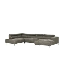 Switch Wohnlandschaft Mikrofaser 3-Sitzer Grau
