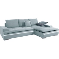 Mr. Couch Ecksofa »Haiti L-Form«, wahlweise mit Kaltschaum (140kg Belastung/Sitz), Bettfunktion blau