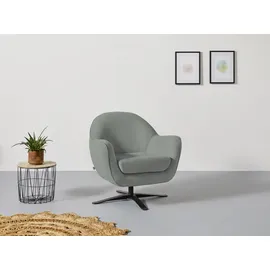 Andas Drehsessel »Stavre, Loungesessel mit Drehfunktion« in moderner Optik, mit elegantem Drehfuß grau