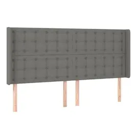 vidaXL Boxspringbett mit Matratze & LED Dunkelgrau 180x200 cm Stoff
