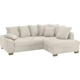 Mr. Couch Ecksofa MR. COUCH "Nikita II, L-Form, bis 140kg pro Sitzplatz belastbar", beige (novaclean avanti 4 ecru), B:243cm H:88cm T:190cm, Novaclean Avanti (100% Polyester), Sofas, Ecksofa, mit Kaltschaumpolsterung, wahlweise mit Bett und Bettkasten