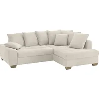 Mr. Couch Ecksofa MR. COUCH "Nikita II, L-Form, bis 140kg pro Sitzplatz belastbar", beige (novaclean avanti 4 ecru), B:243cm H:88cm T:190cm, Novaclean Avanti (100% Polyester), Sofas, Ecksofa, mit Kaltschaumpolsterung, wahlweise mit Bett und Bettkasten