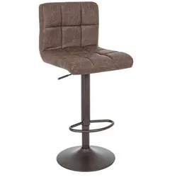 Barhocker Greyson 2er-Set aus Kunstleder, Braun