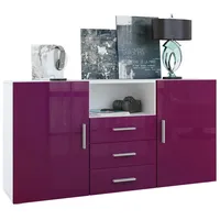Vladon Sideboard, Brombeere, 138.5x71.5x35 cm, Wohnzimmer, Kommoden & Sideboards,