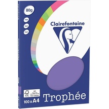 Clairefontaine Kopierpapier Trophée 4116C, A4, 80g/qm, violett, 100 Blatt
