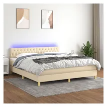 vidaXL Boxspringbett 160 x 200 cm Creme