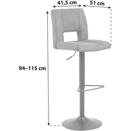 Actona Barhocker 41,5 x 115 x 52 cm Hellbraun/Schwarz