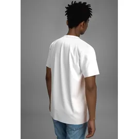 H.I.S. T-Shirt H.I.S "2er Pack Shirt mit Logoprint für Jungen", Jungen, Gr. 128/134, schwarz (schwarz, weiß), Single Jersey, Obermaterial: 100% Baumwolle, unifarben, Basic hüftlang, Rundhals, Shirts T-Shirt, Für TEENS. 2er Pack T-Shirts