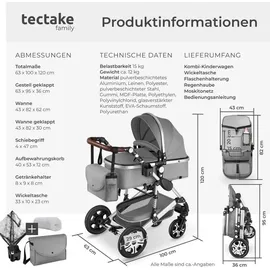 Tectake Mats Grau