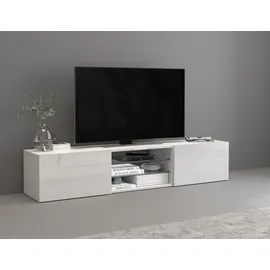 INOSIGN Lowboard INOSIGN "Egypt,Lowboard,TV-Kommode,TV-Möbel,TV-Bank", weiß, B:180cm H:35cm, FSC-zertifizierter Holzwerkstoff, Glas, Sideboards, Lowboard, mit 2 Klappen, 2 Glasböden, Türen Hochgl. lackiert (B/T/H)180x38x35 cm