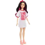 Mattel Barbie Fashionistas-Puppe mit weißem T-Shirt-Kleid