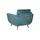 Soho Sessel SOHO Samt 94 x 85 x 93 cm Grau/Türkis/Petrol