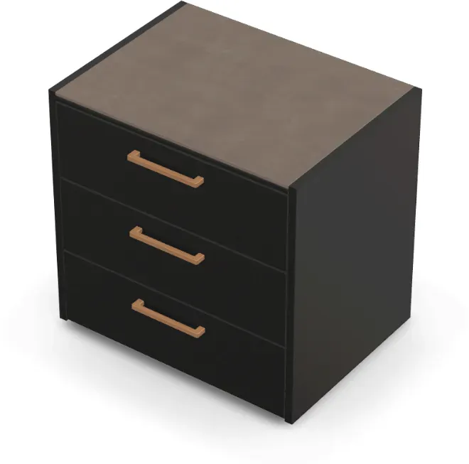 Brabura CT 90 Schubladenmodul - Barro / Anthrazit / Holzgriff