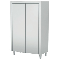 Offener Stehschrank 3 Zwischenböden - 2 Schiebetüren 1400x600x1750 Satiniert - INSEHOST