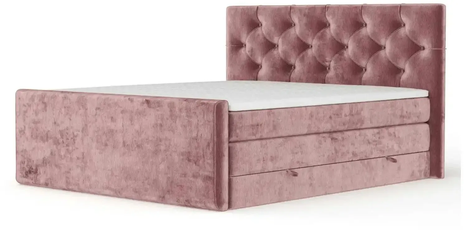 maison de rêve Boxspringbett mit Stauraum   , rosa/pink , Maße (cm): B: 162 H: 118