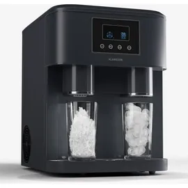 Klarstein - Eiswürfelmaschine für Zuhause Camping Gastro, Schnelle Mini-Eiswürfelmaschine Klein, Profi Eismaschine für Crushed Eis, Große & Kleine