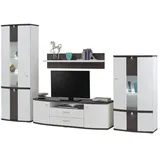 Sconto Wohnwand Grasse ¦ weiß ¦ Maße (cm): B: 315 H: 209 T: 50.0
