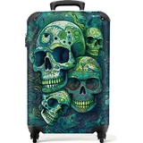 NoBoringSuitcases.com NoBoringSuitcases.com® Handgepäck Hartschalenkoffer mit TSA Schloss, Trolley, Reisekoffer, Carry on, Rollkoffer, Klein oder Mittelgroß Grün