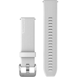 Schnellwechsel-Armbänder (20 mm) Weiß mit silber polierten Teilen 