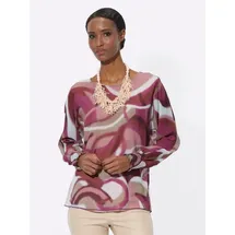 CREATION L Georgettebluse in ecru-erika-bedruckt | Gr.: 38