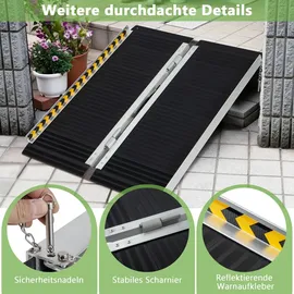 Costway Rollstuhlrampe 91 x 74 cm 272 kg