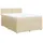 vidaXL Boxspringbett mit Matratze Creme 140x190 cm Stoff